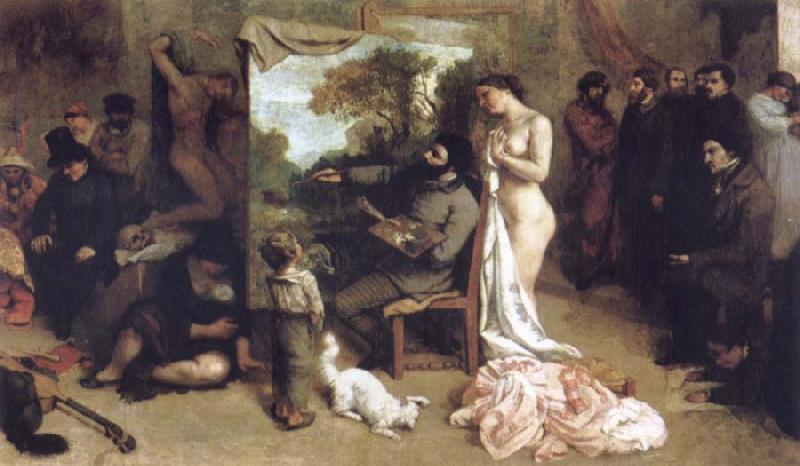 Gustave Courbet Detail of the Studio of the Painter,a Real Allegory oil painting picture